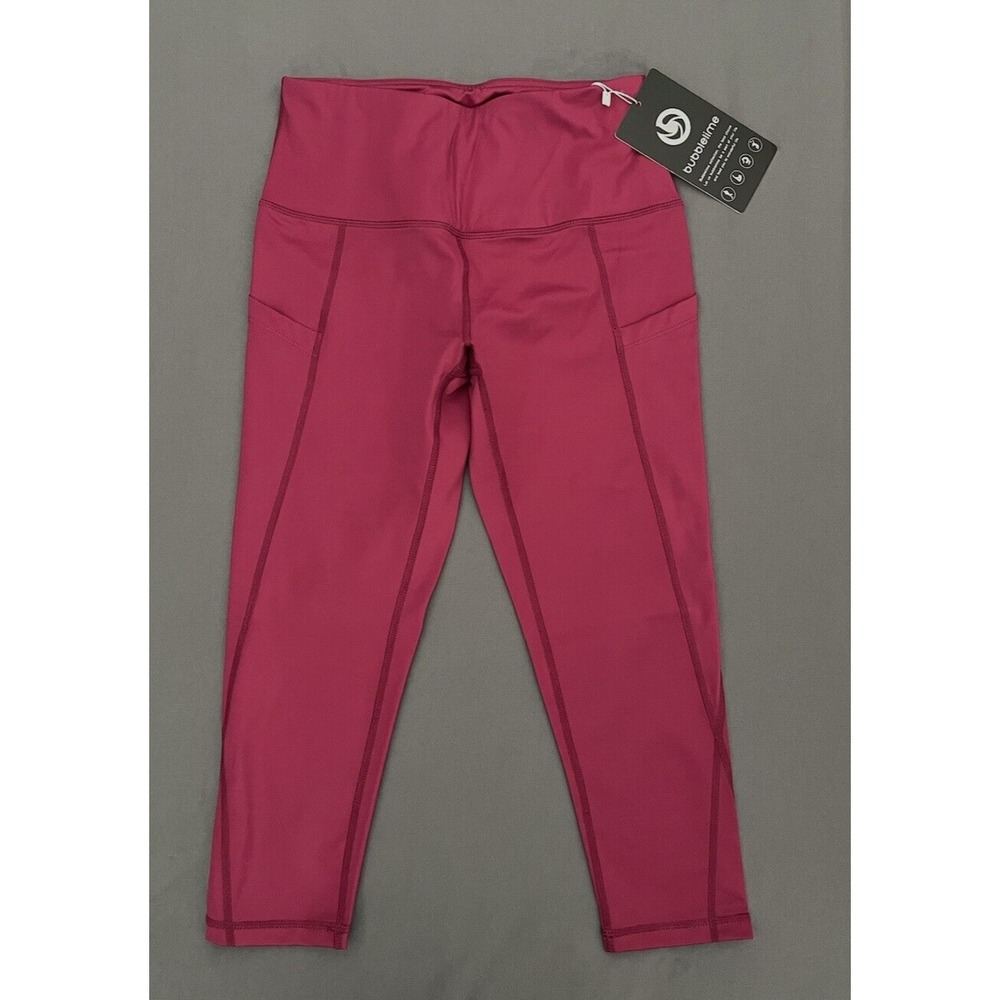 NEW Bubblelime High Waist Womens Small Yoga Capri Pants Tummy Control Power Flex